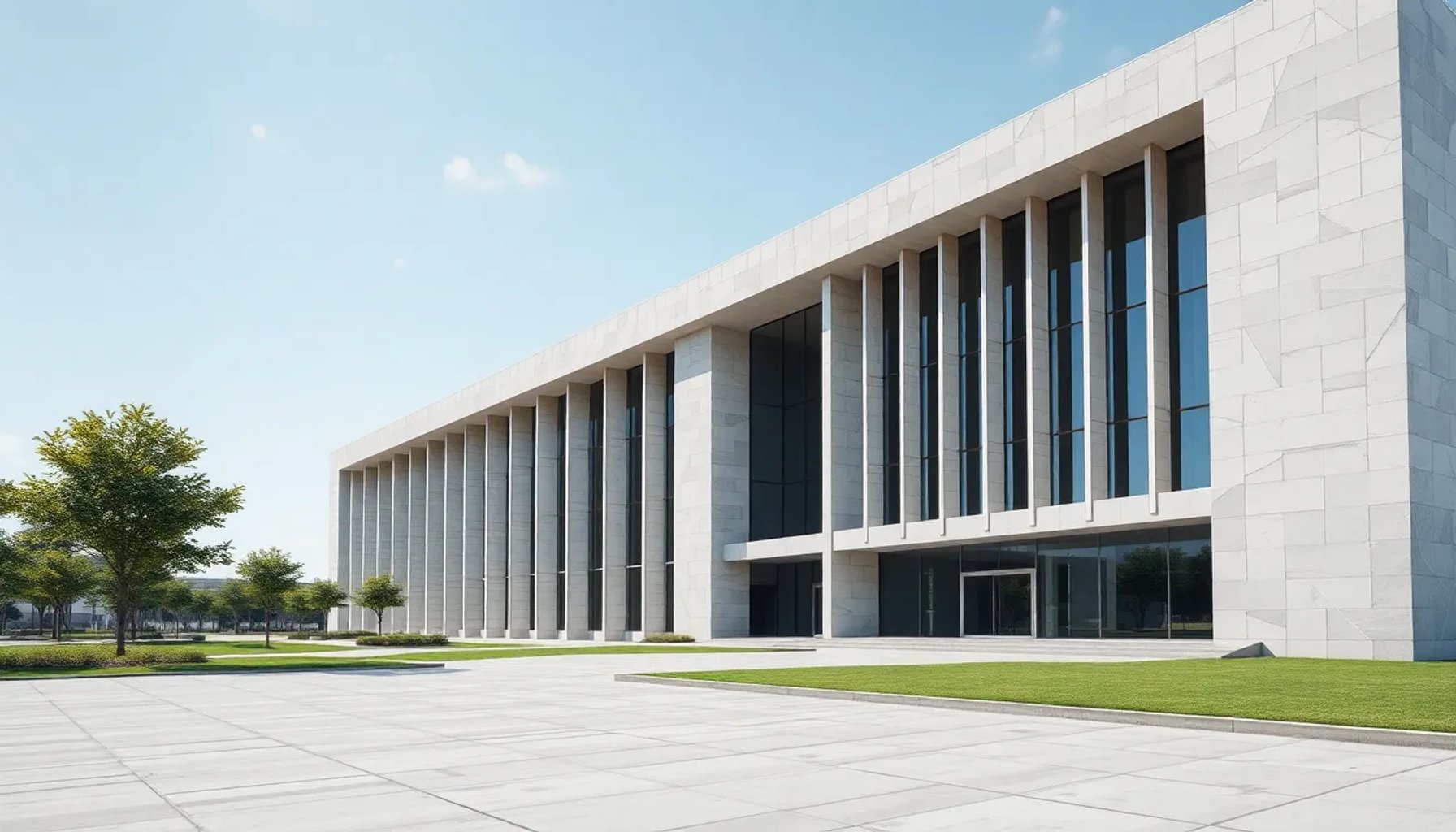 Imagen del edificio del Gobierno de Castilla-La Mancha con símbolos de inteligencia artificial