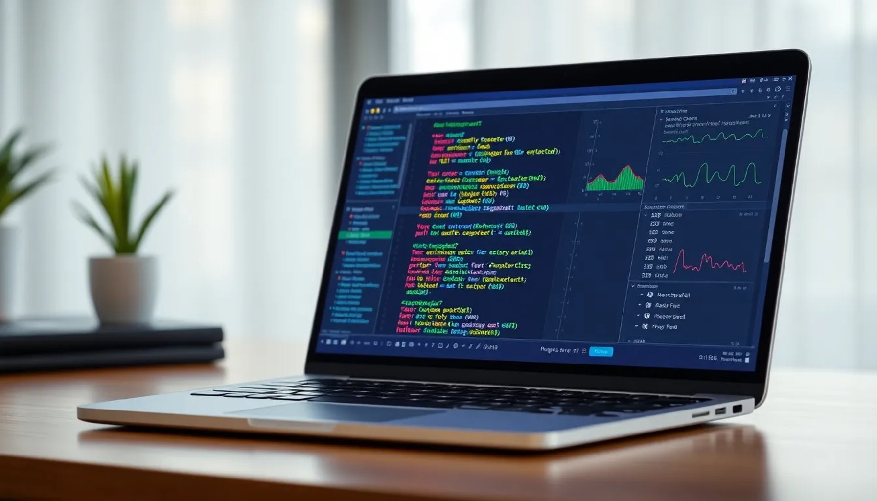 Pantalla de computadora mostrando código JavaScript de carga diferida y métricas de rendimiento