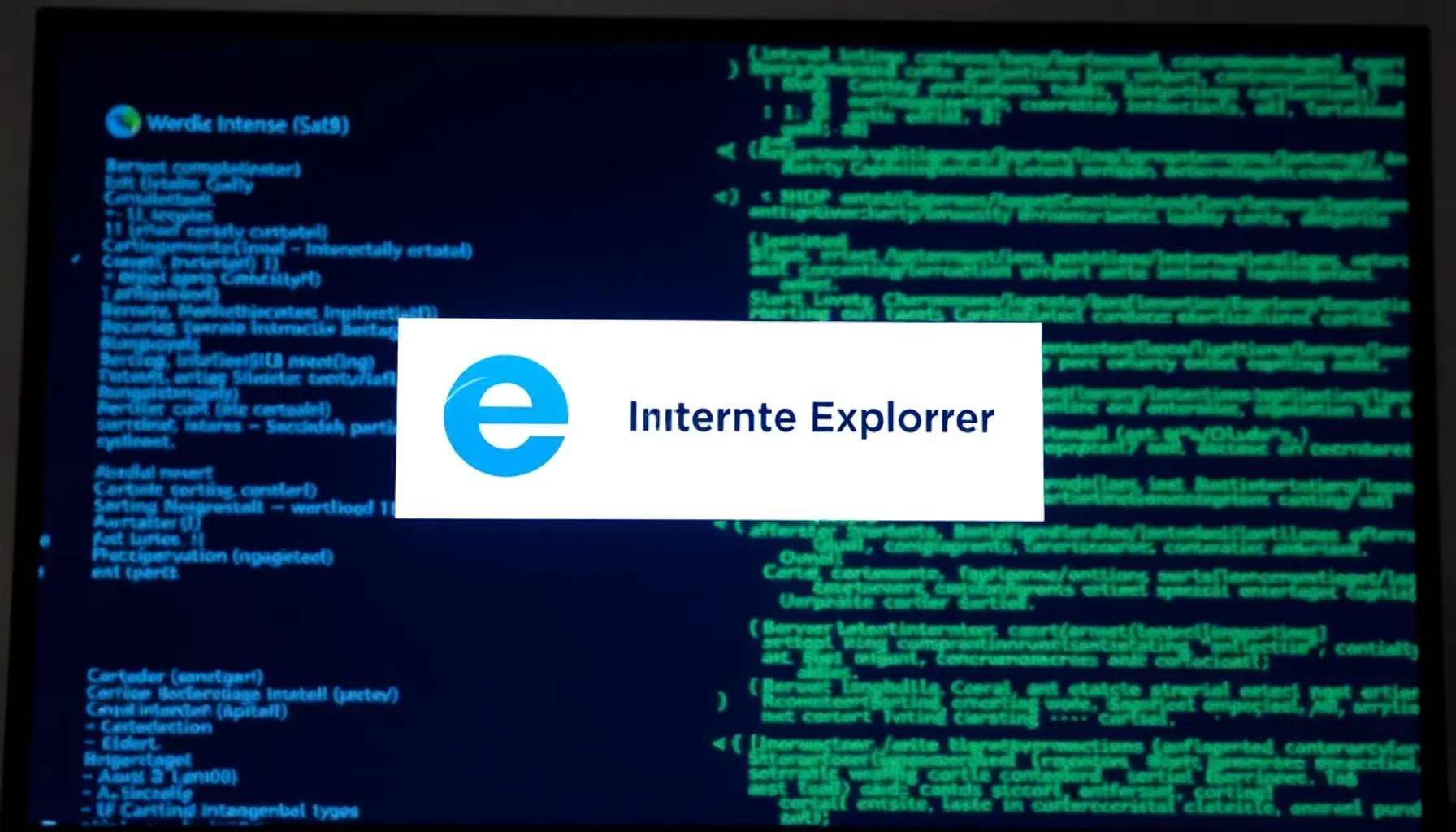 Pantalla de computadora mostrando advertencia de navegador Internet Explorer obsoleto