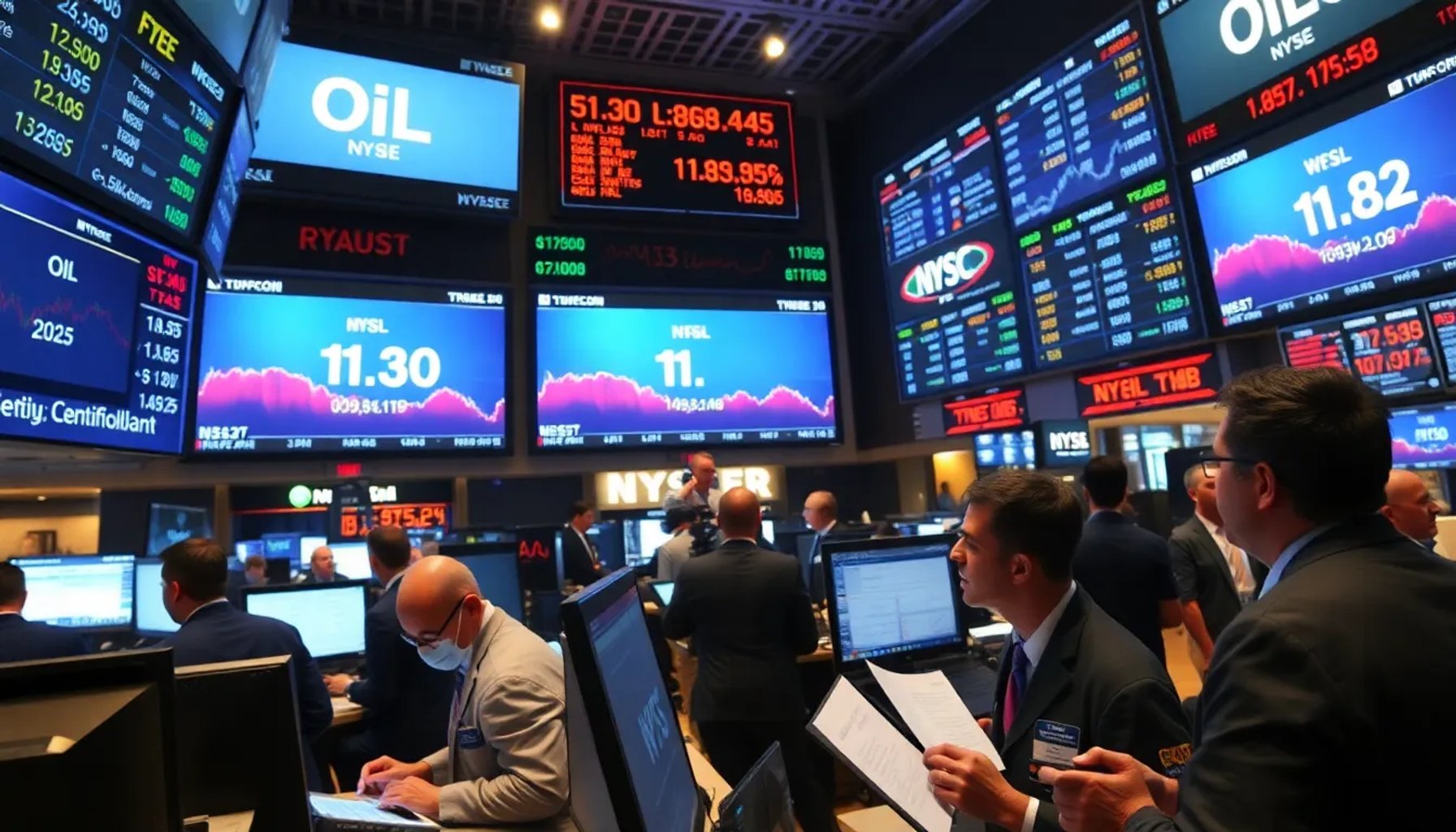 Gráfico mostrando la fluctuación del precio del petróleo