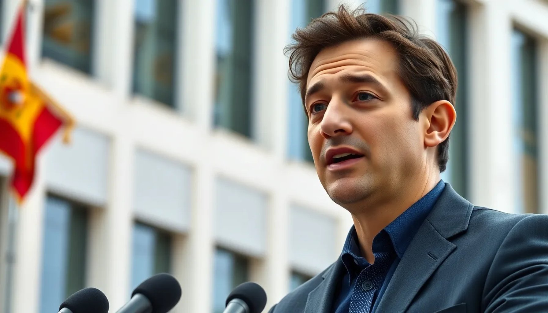 Ministro de Economía Carlos Cuerpo hablando en conferencia de prensa sobre la resiliencia económica de España