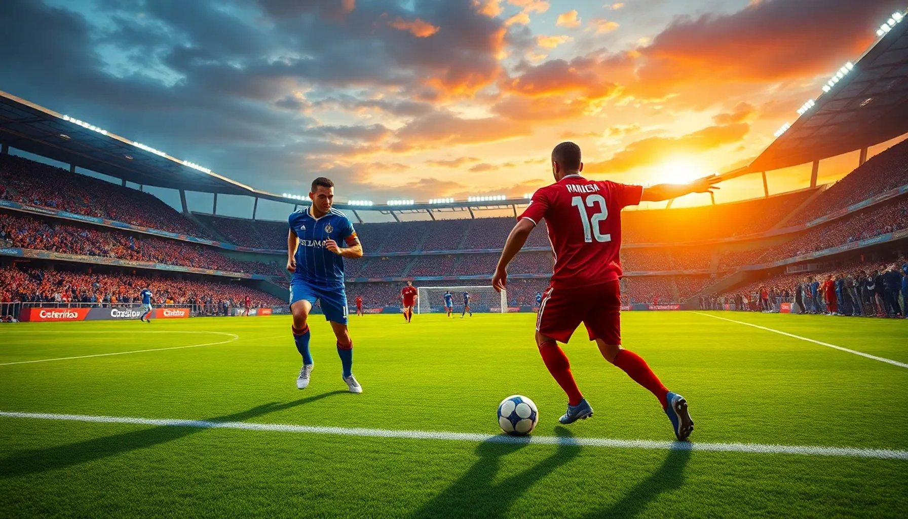 Imagen del estadio Atanasio Girardot con jugadores de Millonarios y Fortaleza disputando la Liga BetPlay 2026