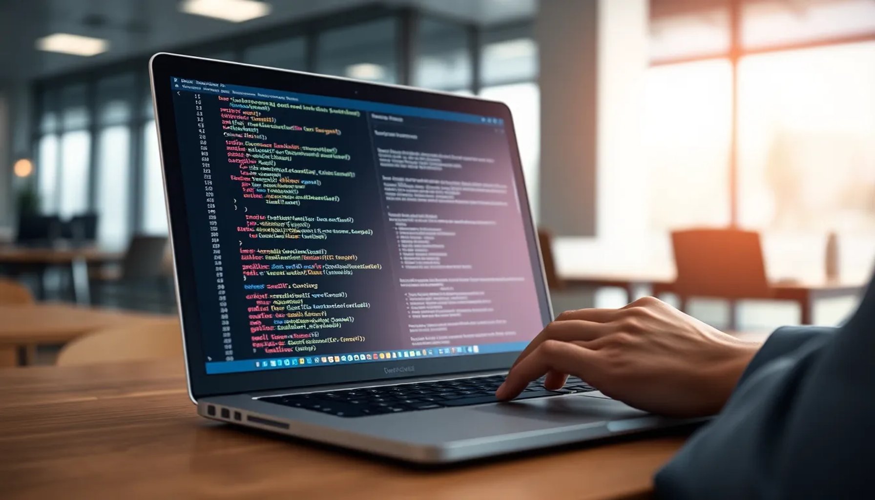 Desarrollador revisando código JavaScript de detección móvil en una pantalla de ordenador