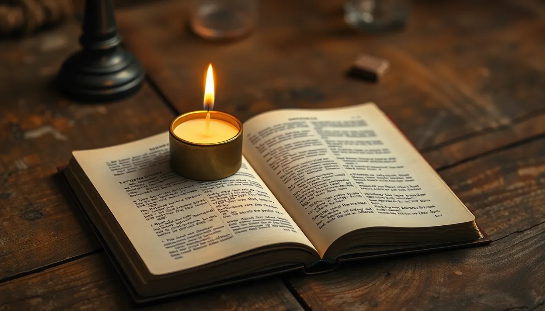 Imagen de una vela encendida sobre un libro de santos, simbolizando la celebración del santoral del 27 de marzo