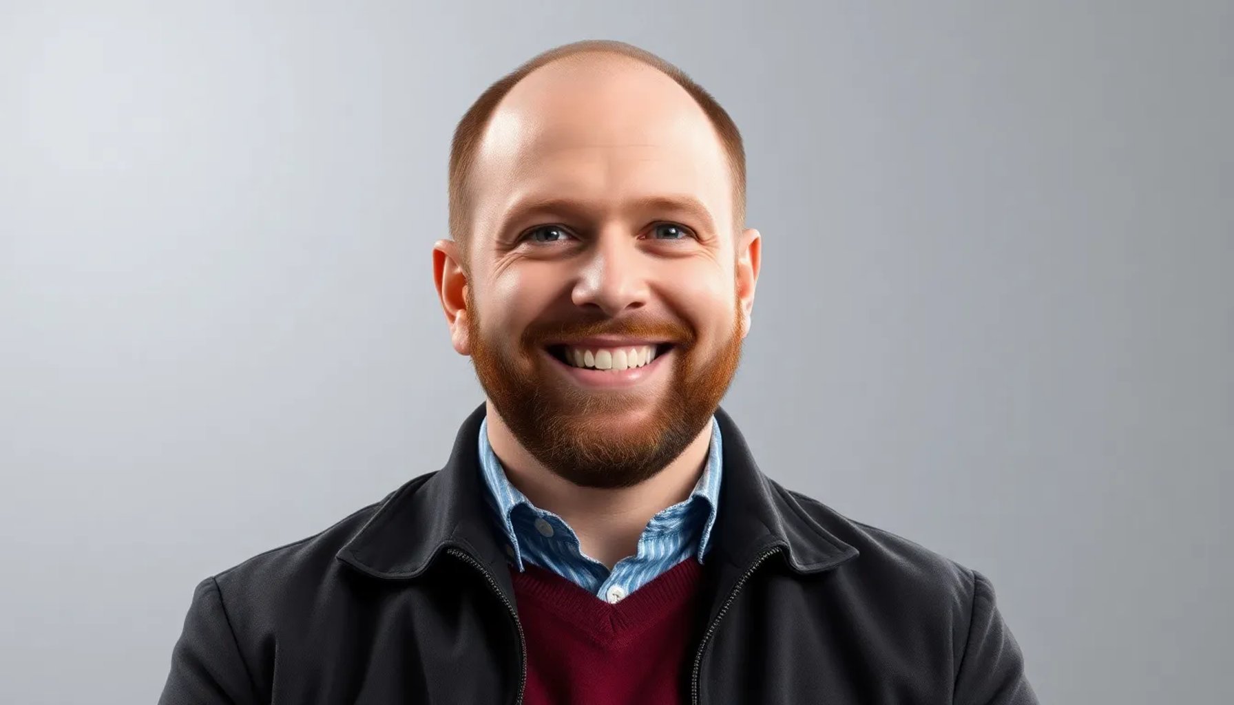 Sean Dyche sonriendo en una rueda de prensa, con fondo neutro