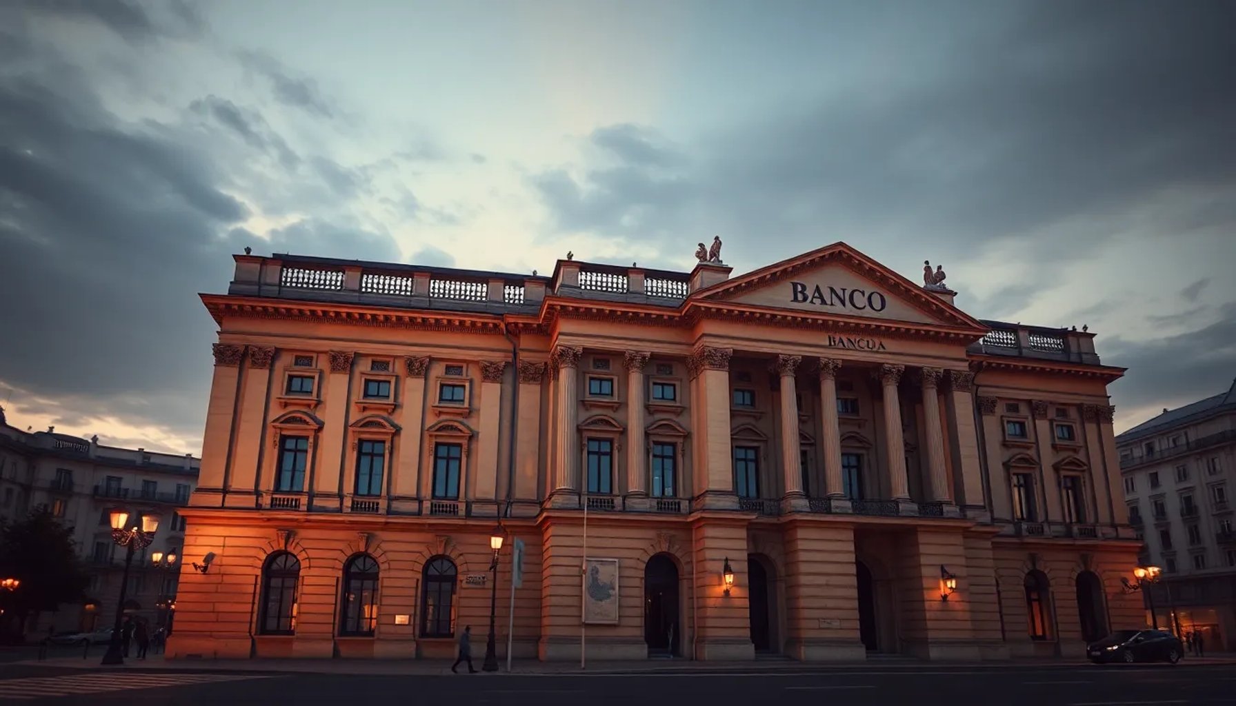 Imagen del edificio del Banco de España bajo la sombra de la justicia, simbolizando la sentencia del Tribunal Supremo