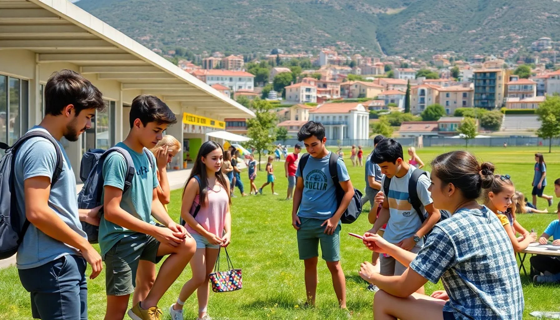 Adolescentes disfrutando de actividades al aire libre y talleres creativos en el AGORA Summer Camp de Logroño