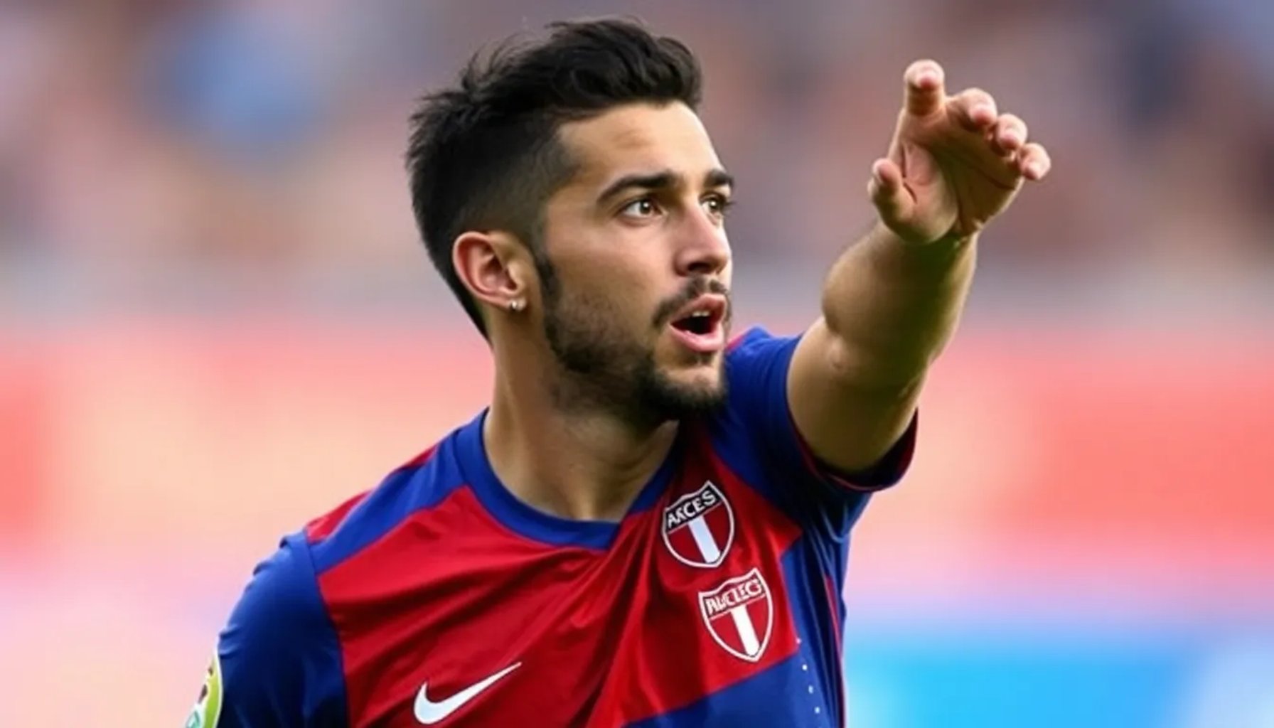 Portero Andrada del Real Zaragoza golpea al delantero Pulido tras la expulsión