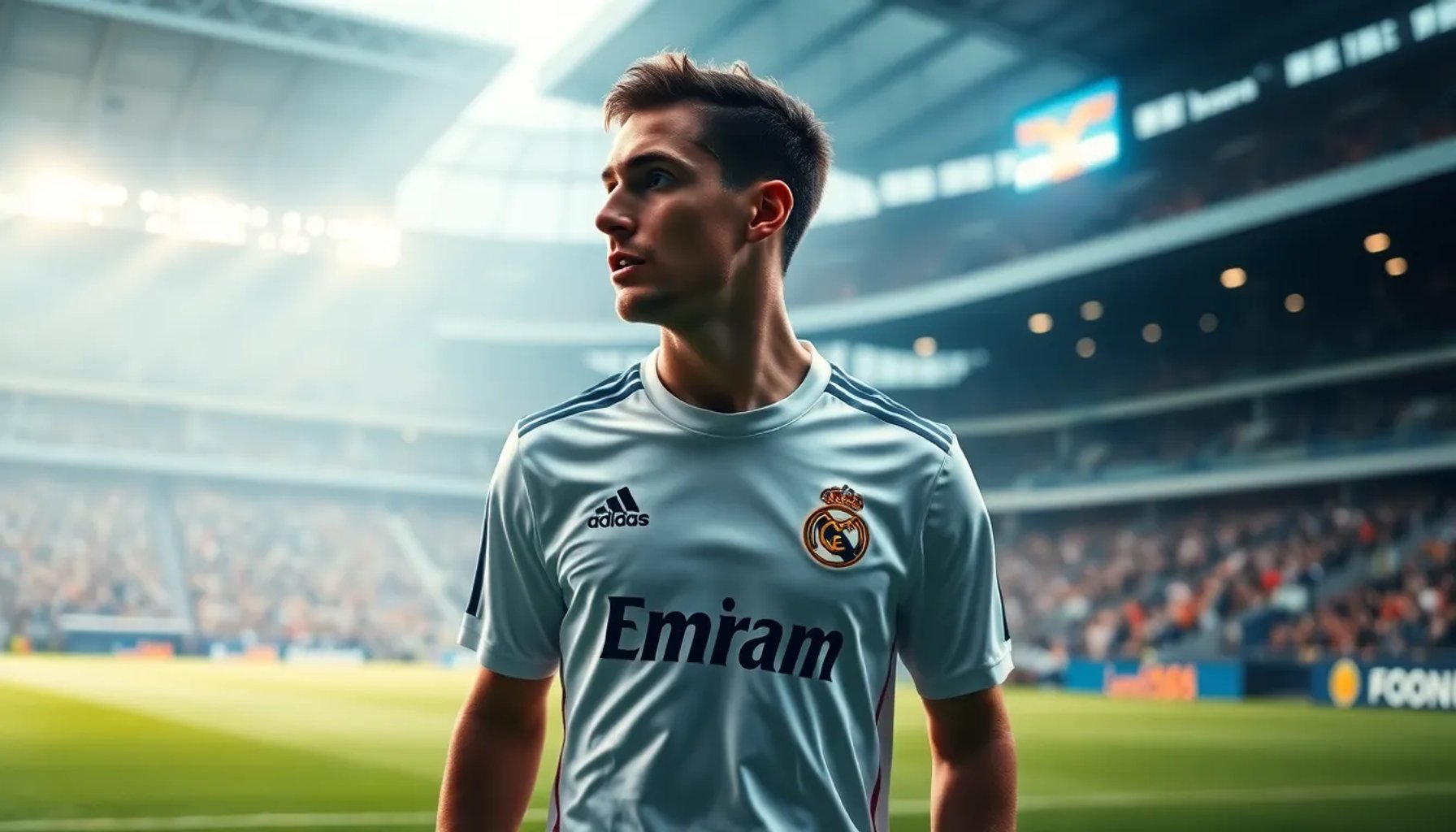 Álvaro Arbeloa entrenando en el campo del Santiago Bernabéu bajo la lluvia