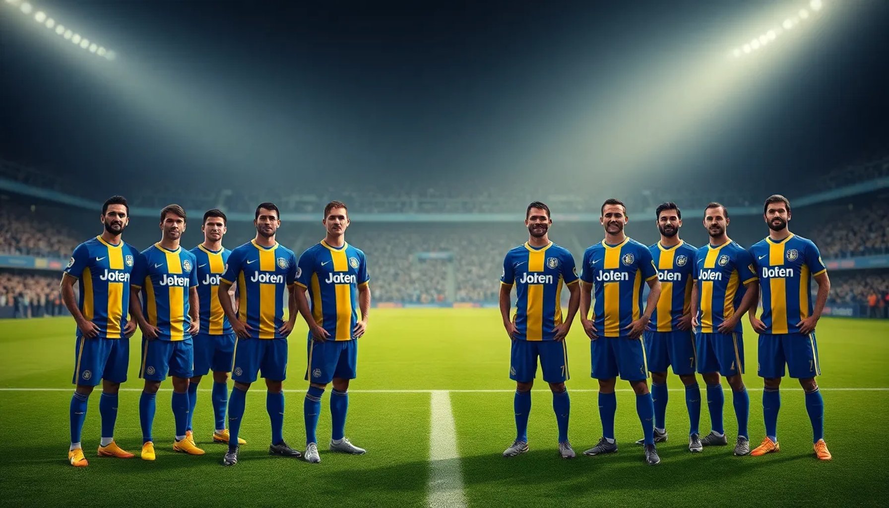 Jugadores de Boca Juniors alineados en el campo antes del partido contra Talleres, sin el mediocampista Pablo Paredes