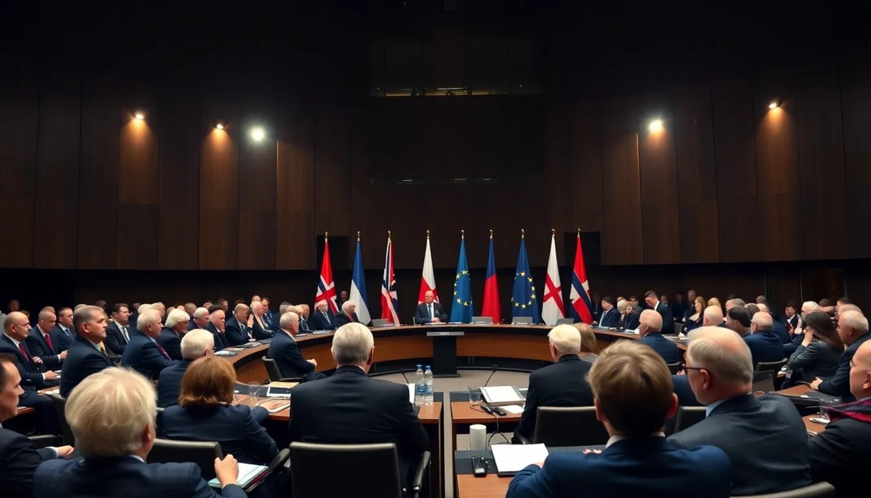 Líderes europeos en la sede del Consejo de Bruselas durante la histórica votación que marginó a Hungary