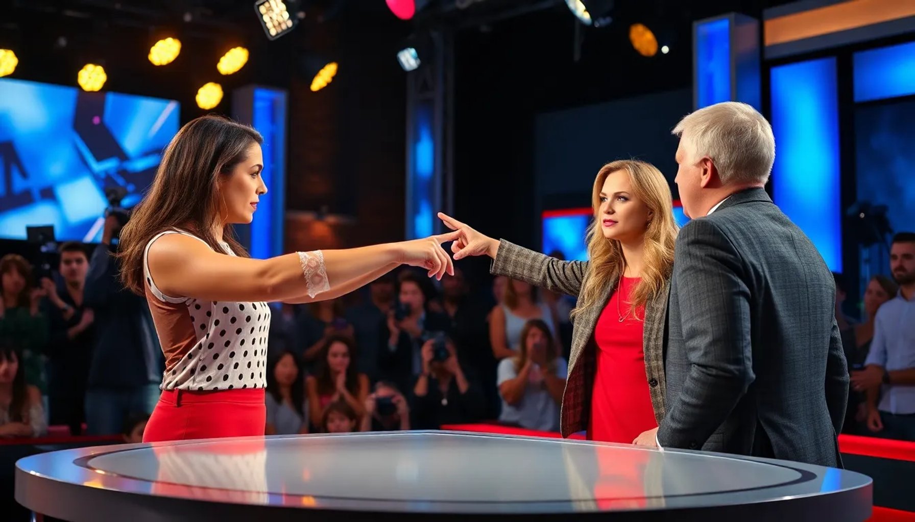 Claudia y Gerard discuten intensamente en el set de Supervivientes, con la cámara enfocando la tensión del momento