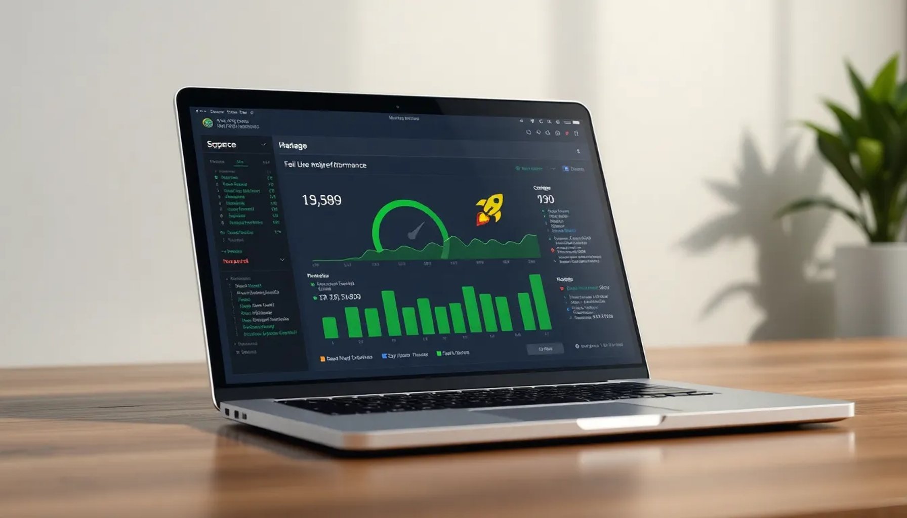 Pantalla de ordenador mostrando gráficos de velocidad de carga optimizada por Rocket LazyLoad