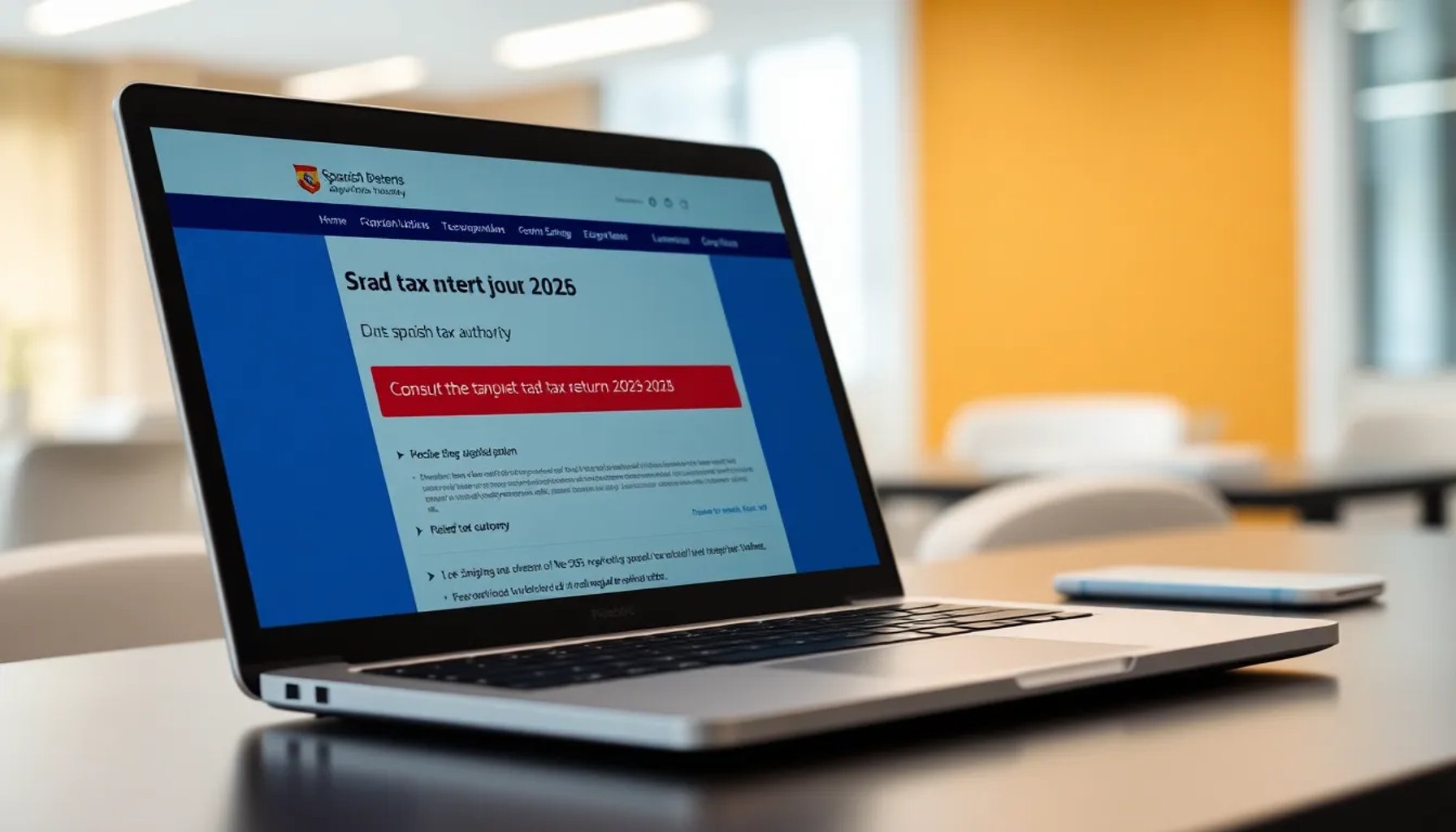 Pantalla de computadora mostrando la interfaz de consulta del borrador de la Renta 2025‑2026 en la sede electrónica de la Agencia Tributaria.