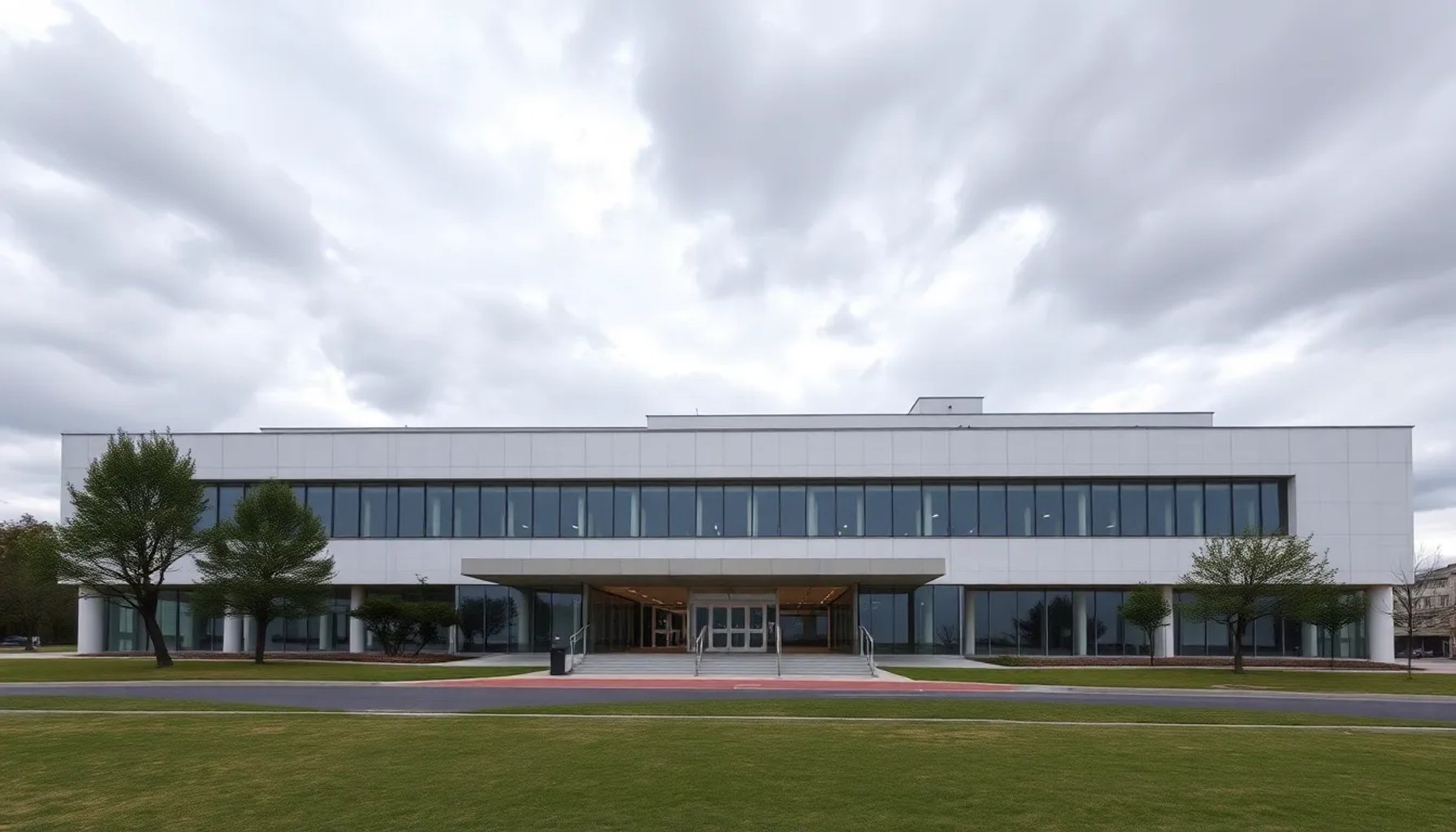 Imagen del Hospital Residencia Sant Camil en Sant Pere de Ribes, con su fachada moderna bajo un cielo nublado