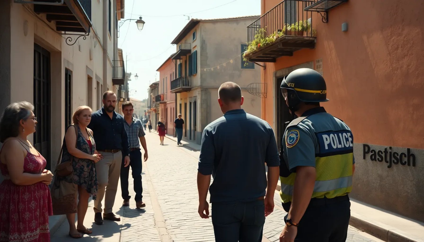 Video de vecinos deteniendo a un hombre violento en la calle de Melide, A Coruña
