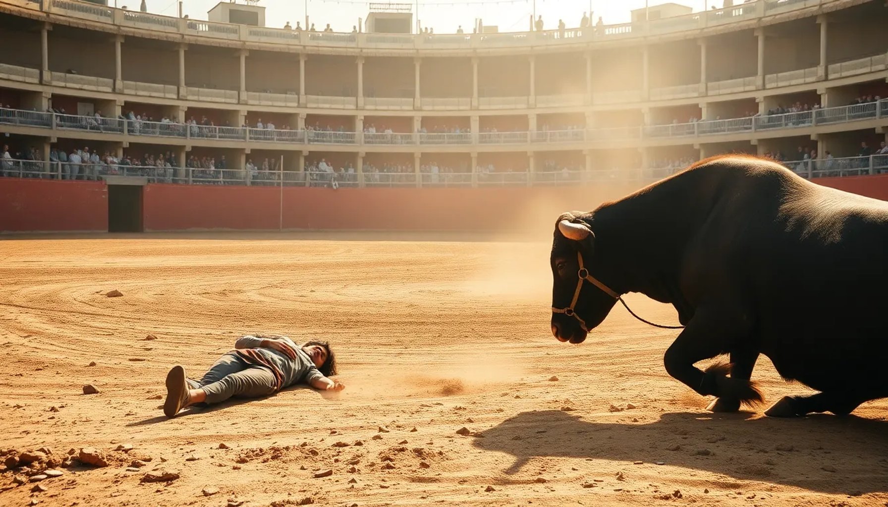 Ganadero Santiago Barrero San Román herido por un toro en la plaza de Beas de Segura, Jaén