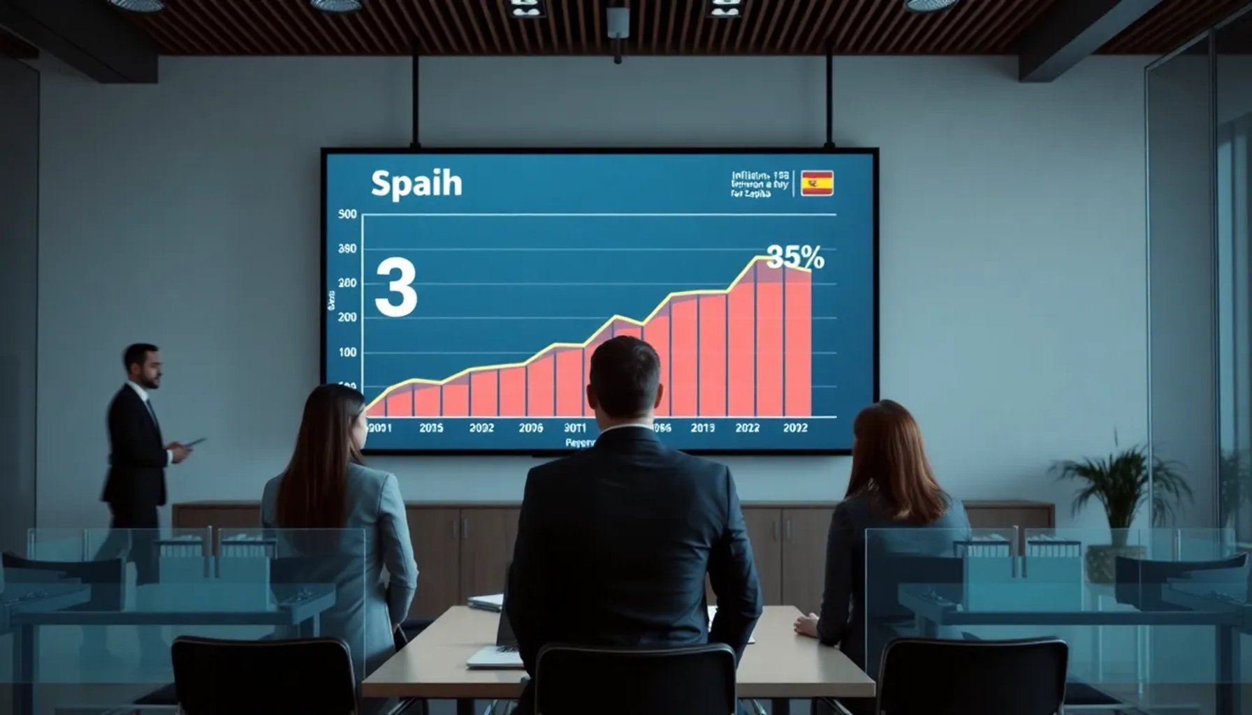 Gráfica que muestra la proyección de inflación del FMI para España al 3% en 2026