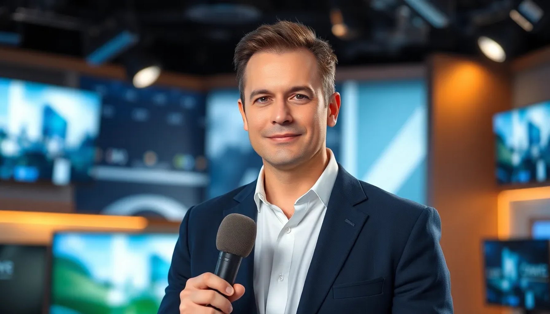 Jesús Cintora hablando frente a la cámara durante la presentación de 'Malas Lenguas Noche' en TVE