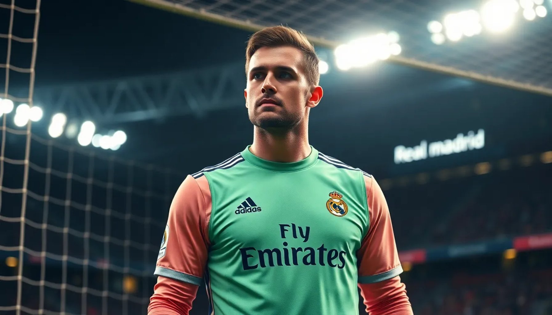 Andriy Lunin, portero del Real Madrid, en un entrenamiento