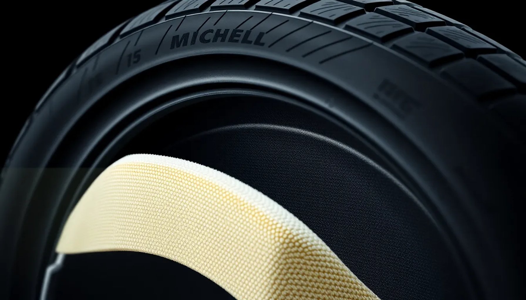 Neumático Michelin con banda interior de espuma de poliuretano visible