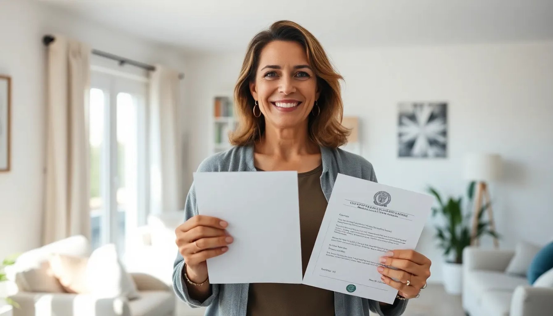 Mujer de 57 años sonriendo mientras celebra la sentencia que elimina el límite de 600 euros en su pensión