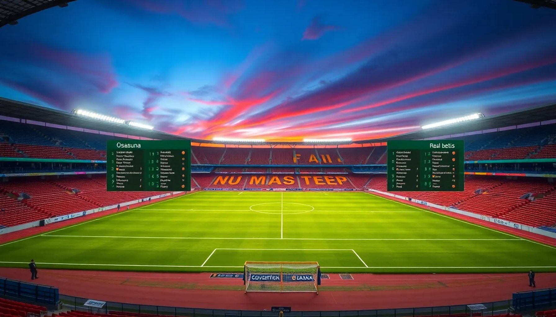 Alineación titular del Osasuna y el Betis antes del partido de la Liga EA SPORTS