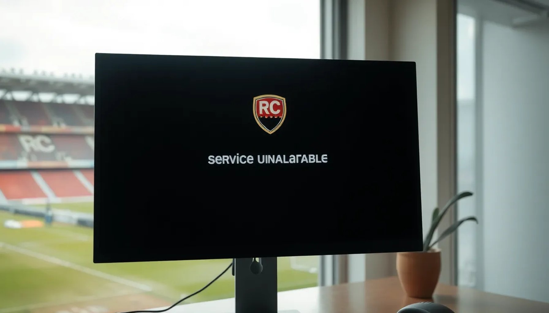 Pantalla de error 'Service unavailable' en el sitio oficial del RC Deportivo