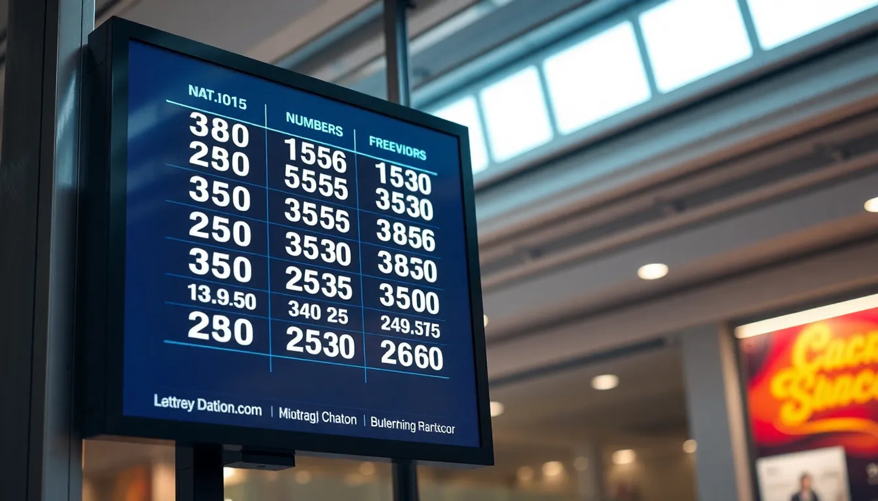 Pantalla digital mostrando los números ganadores y premios del Sueldazo de la ONCE del 11 de abril de 2026