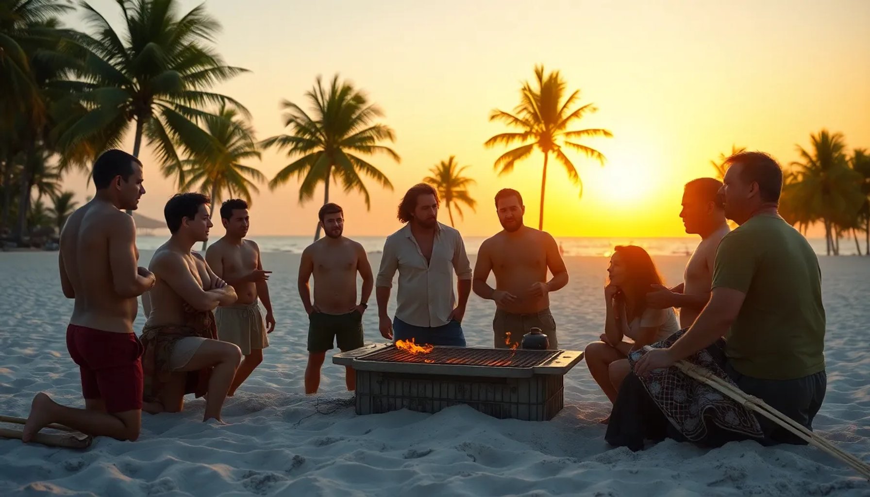 Concursantes de Supervivientes 2026 en la playa de Honduras durante una jornada de tensión