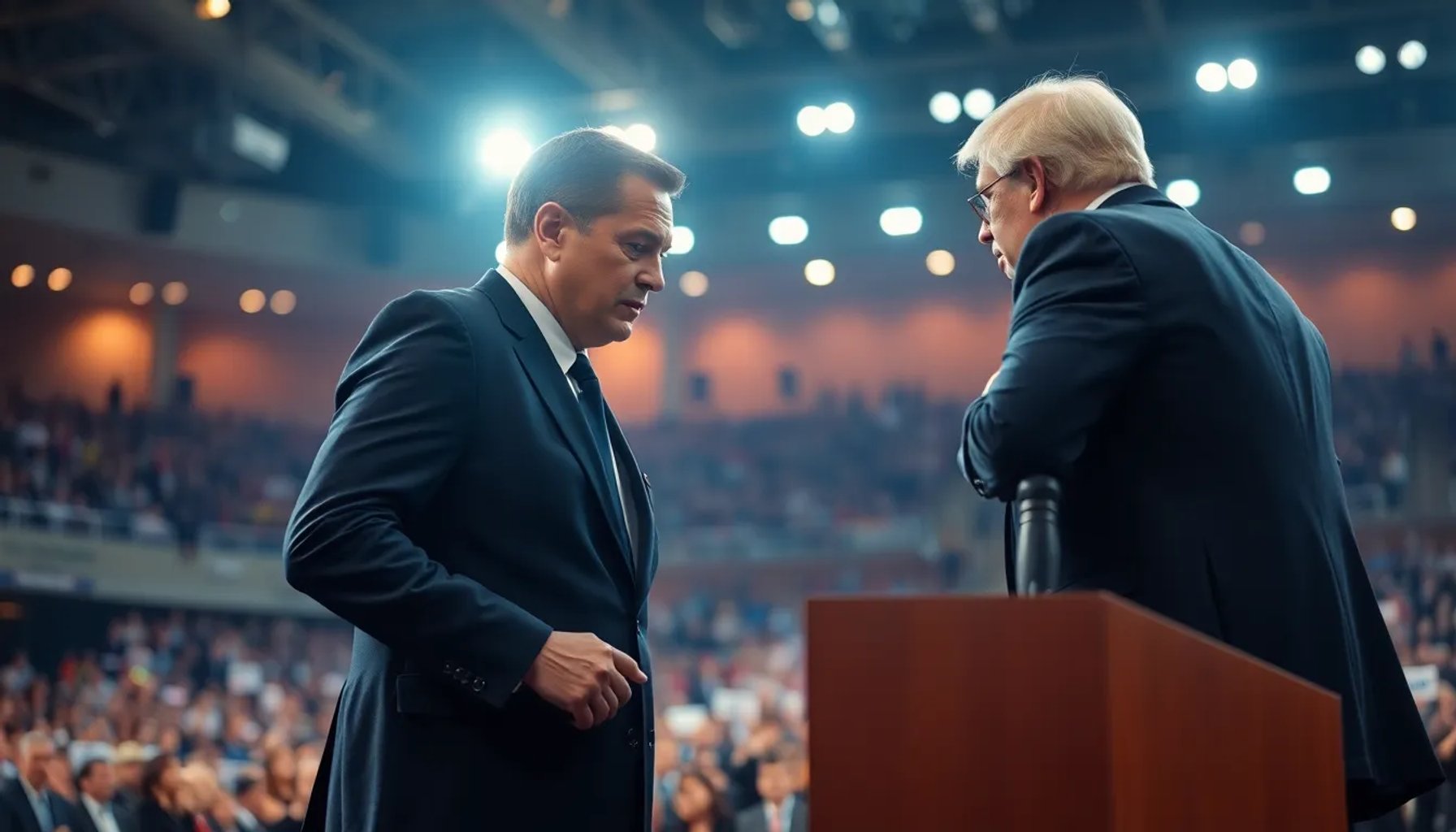 Escena del agente de seguridad deteniendo al sospechoso durante el intento de atentado a Trump en Miami