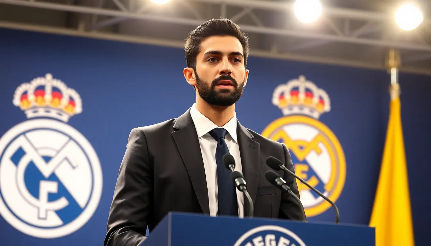 Álvaro Arbeloa en la rueda de prensa anunciando su despedida del Real Madrid