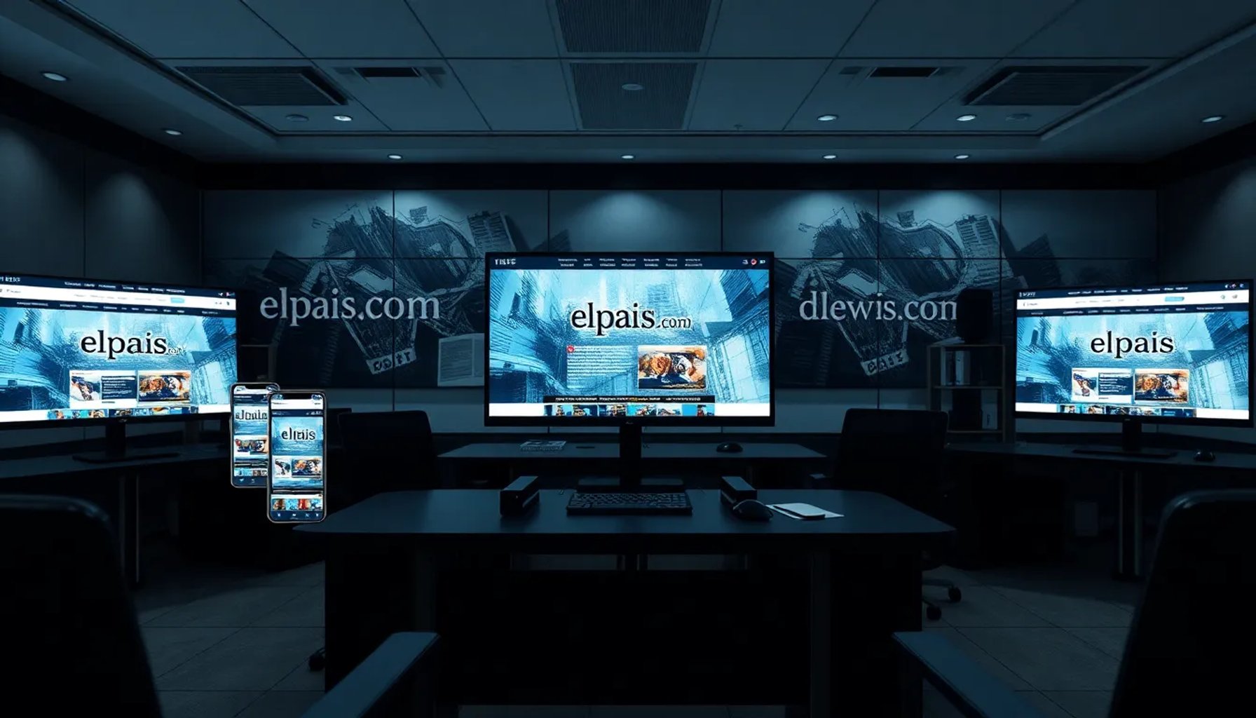 Vista de la página principal de elpais.com en smartphone, tablet y pantalla de ordenador, mostrando su diseño modular y contenido multimedia