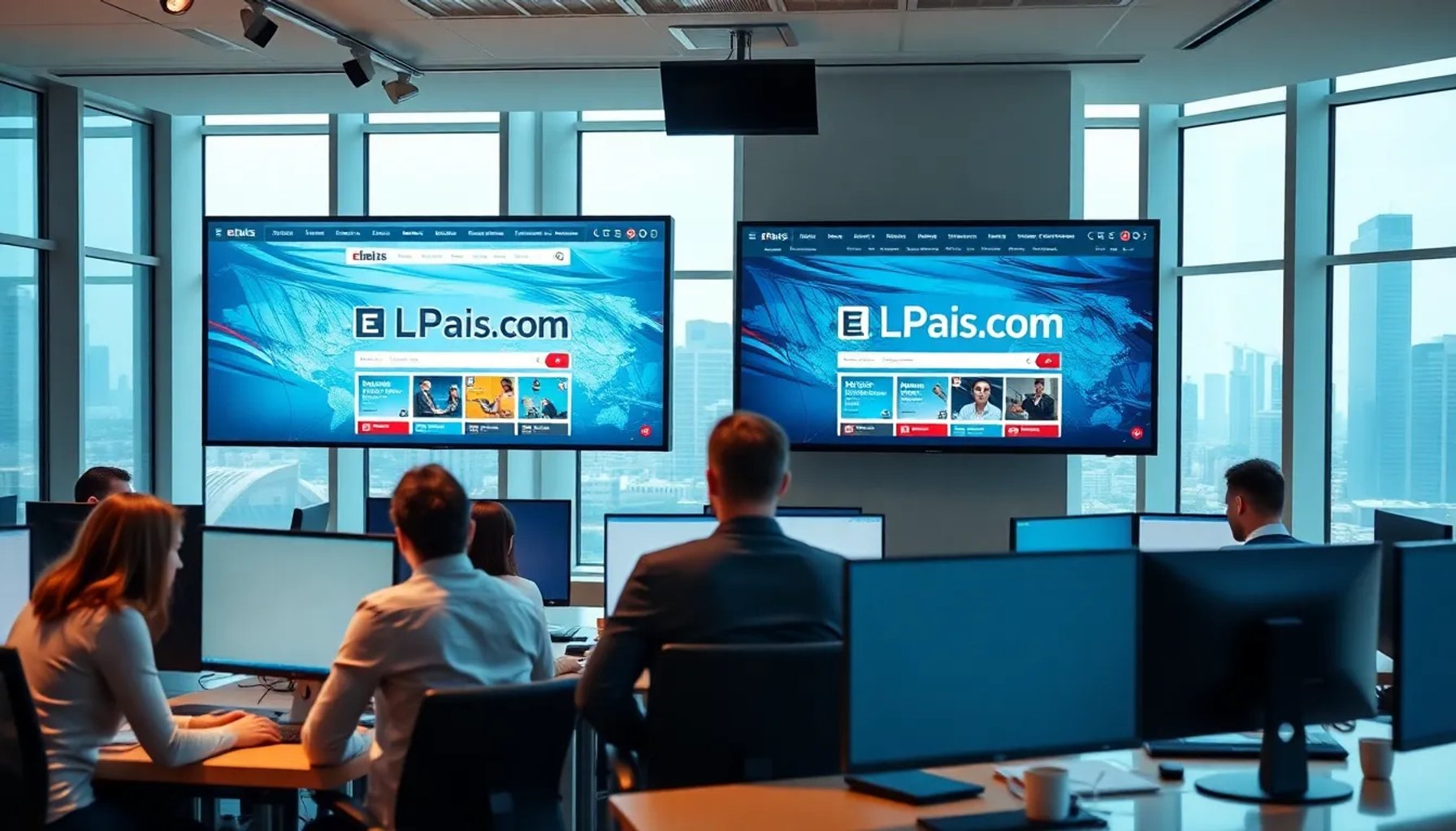 Captura de pantalla del portal ElPais.com mostrando su diseño responsivo y secciones multimedia