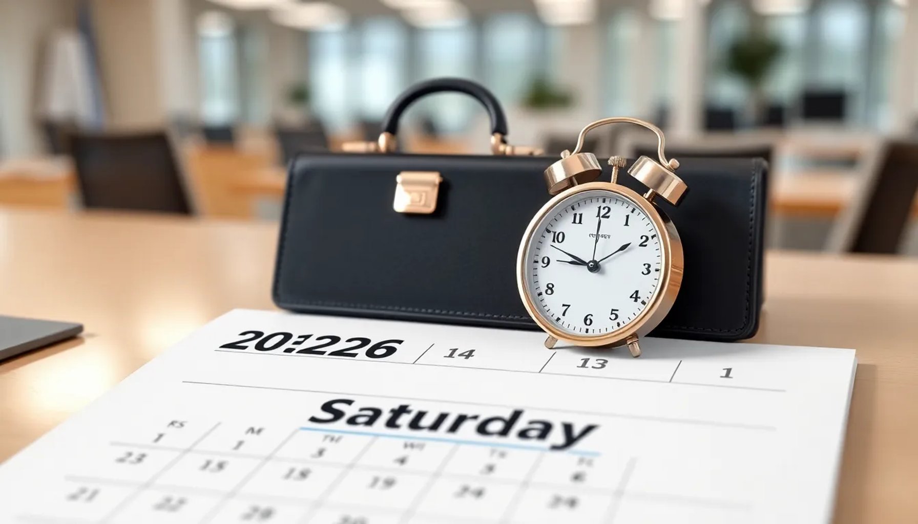 Imagen que muestra un calendario 2026 con festivo marcado en sábado y símbolo de compensación laboral