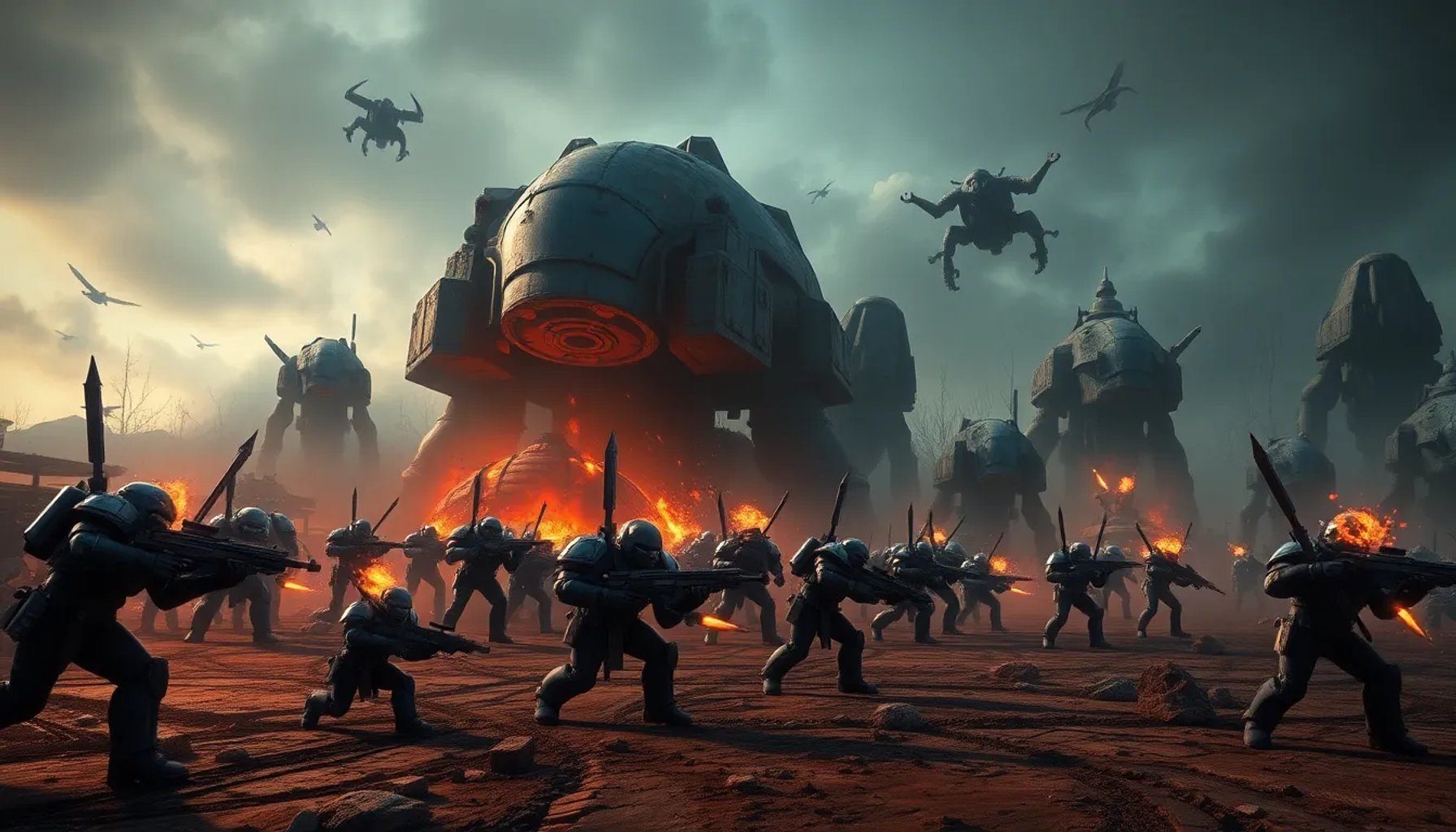 Portada del juego Gladius - Relics of War mostrando facciones en batalla