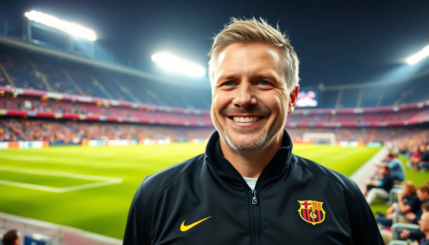 Hansi Flick celebrando la victoria del Barça en el Clásico del Spotify Camp Nou