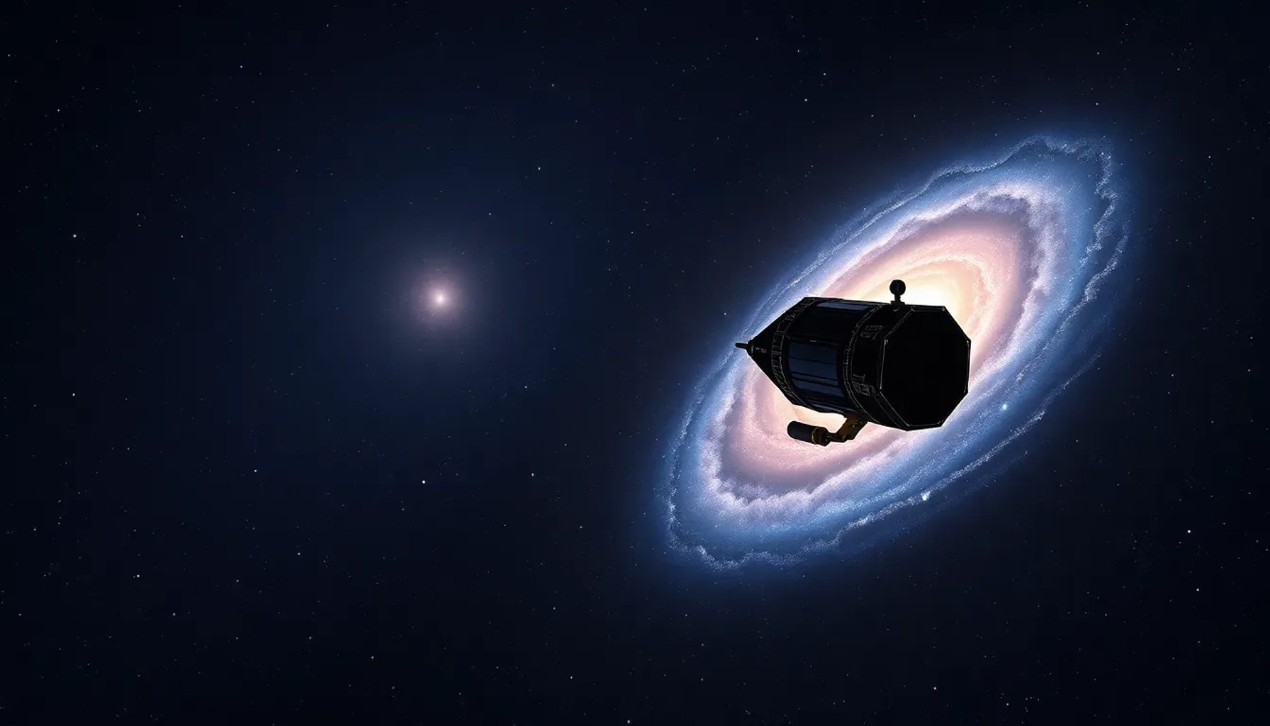 Imagen del telescopio espacial James Webb observando una galaxia lejana sin rotación