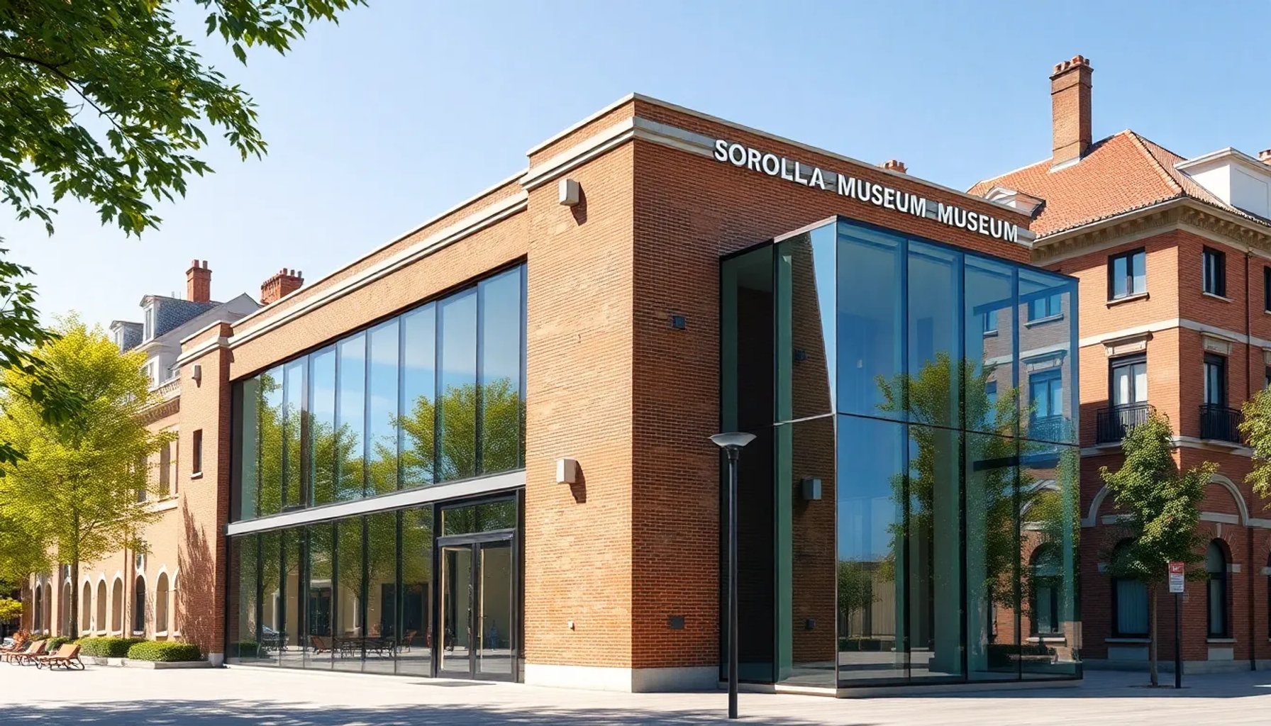 Fachada renovada del Museo Sorolla en Madrid, con luz natural y arquitectura contemporánea