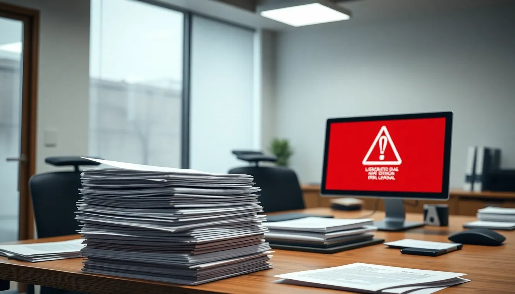 Oficina de la SEPI con documentos archivados sobre el rescate de Plus Ultra