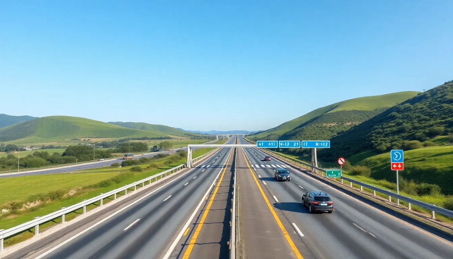 Vista panorámica del tramo recién inaugurado que une la autopista A‑11 con la carretera N‑122 en Burgos