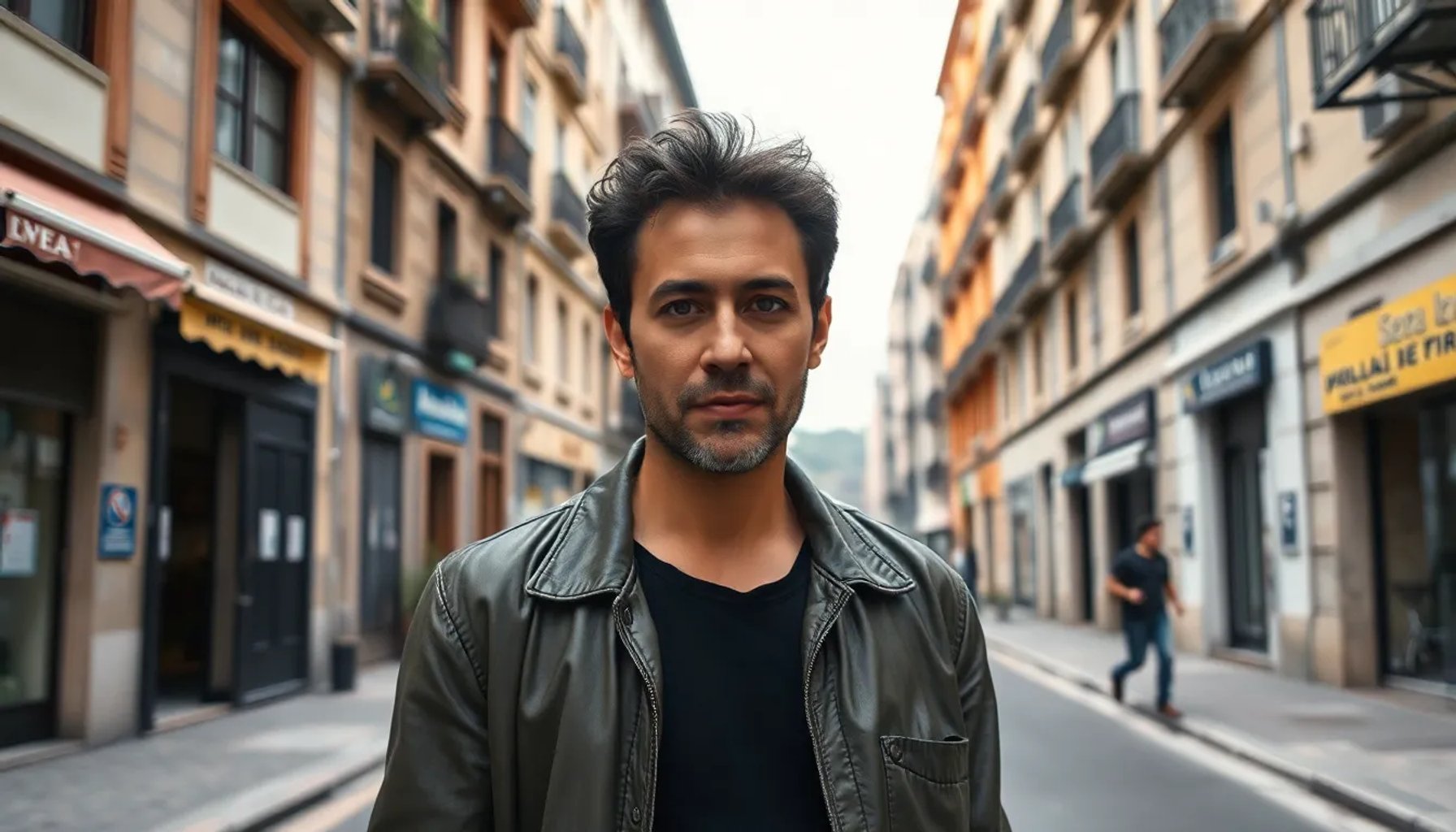 Antonio Flores caminando entre barrios humildes y lujosos de Madrid, simbolizando su frase sobre clases sociales