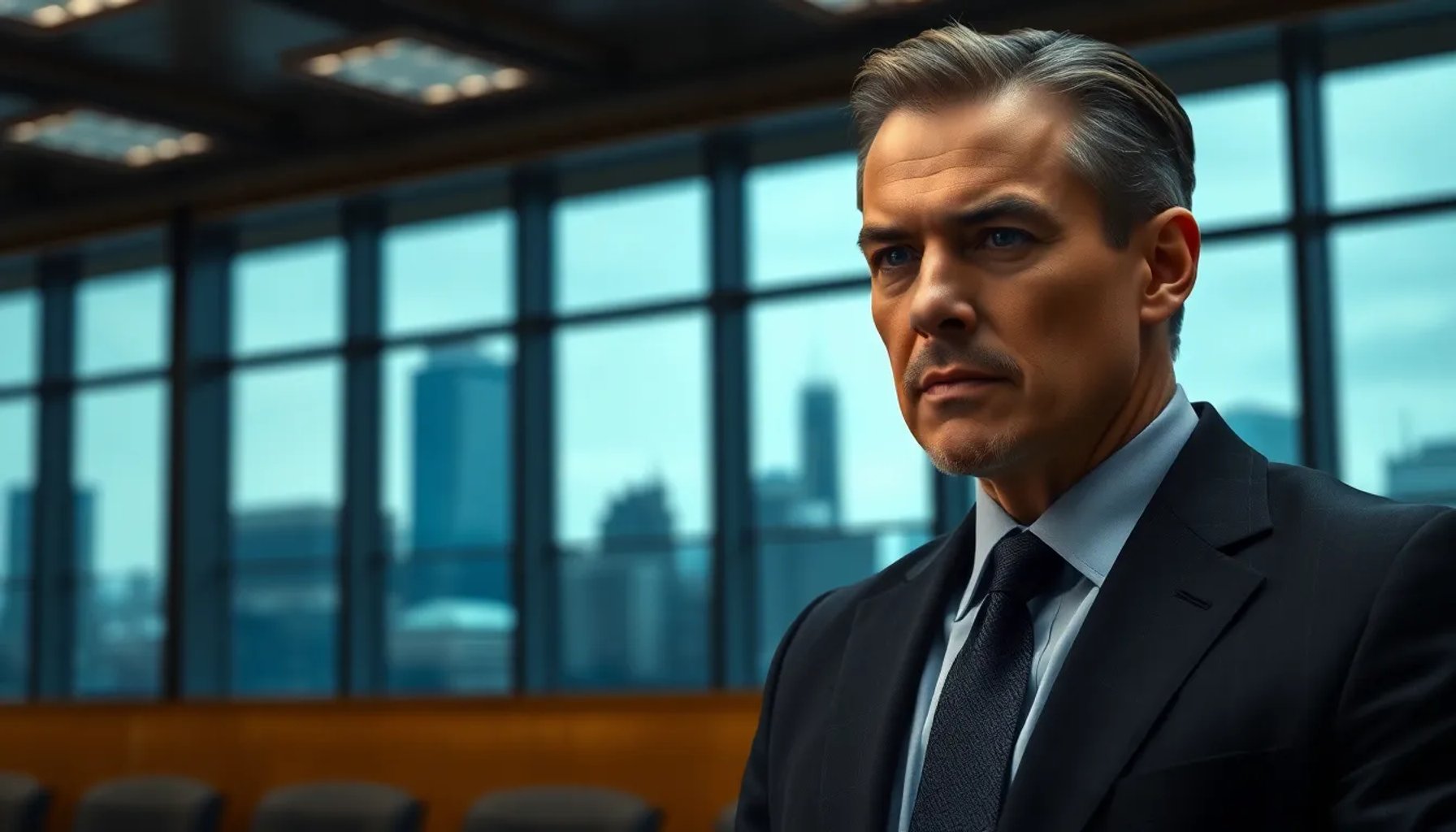 Carlos Martín como Félix Cifuentes, abogado de Brossard, en escena de 'Sueños de libertad'