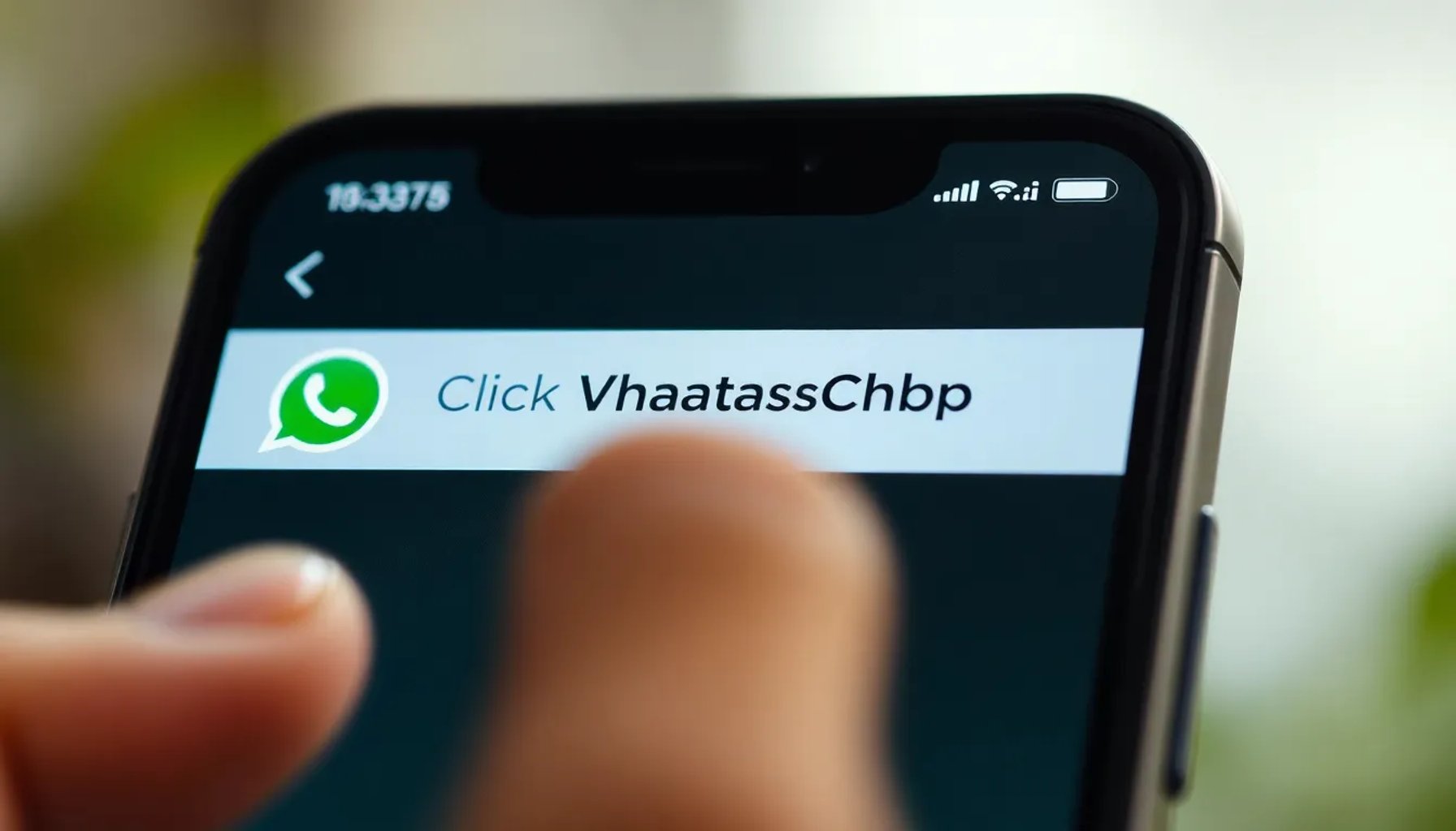 Persona usando su móvil para abrir un chat de WhatsApp sin añadir el número a la agenda