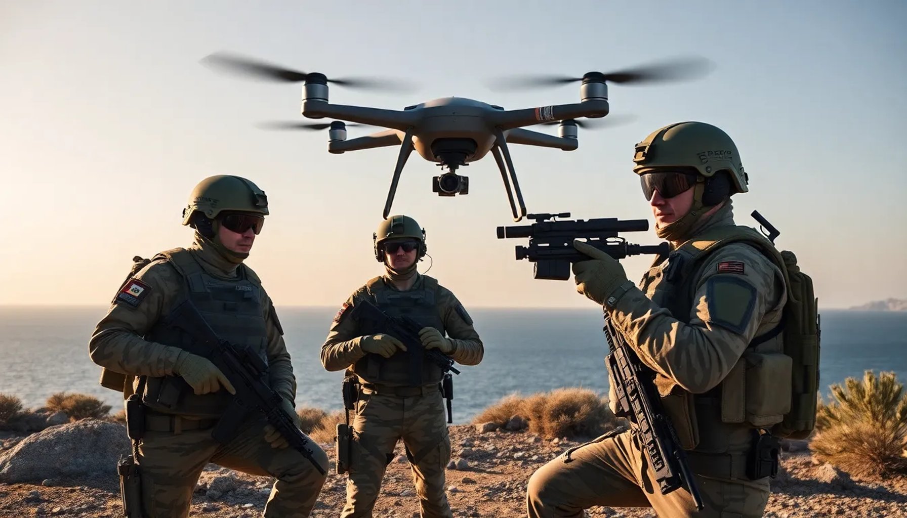 Soldados españoles en entrenamiento conjunto con drones y equipos de ciberdefensa