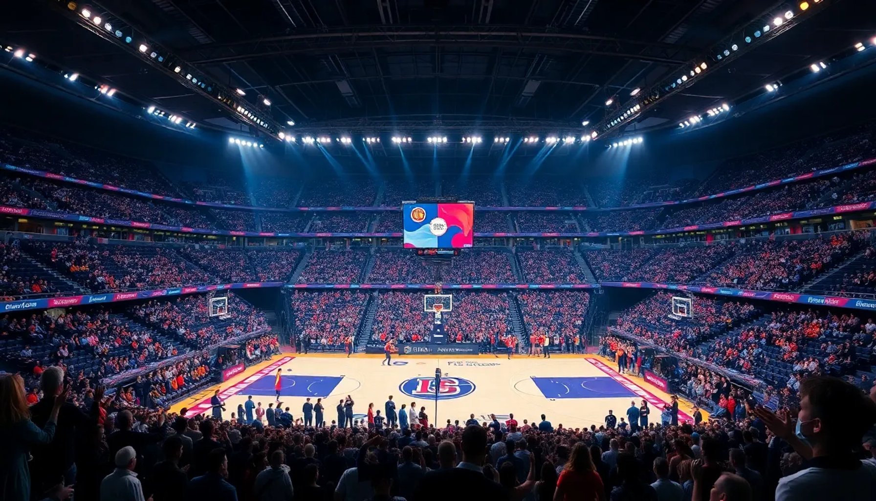FC Barcelona y Valencia Basket disputando la final de la Liga Endesa en el Roig Arena, con público vibrando en las gradas