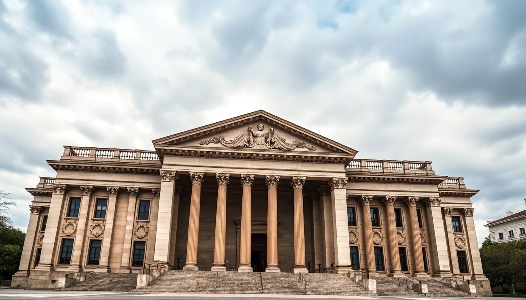Imagen del edificio del Tribunal Supremo de España bajo un cielo nublado