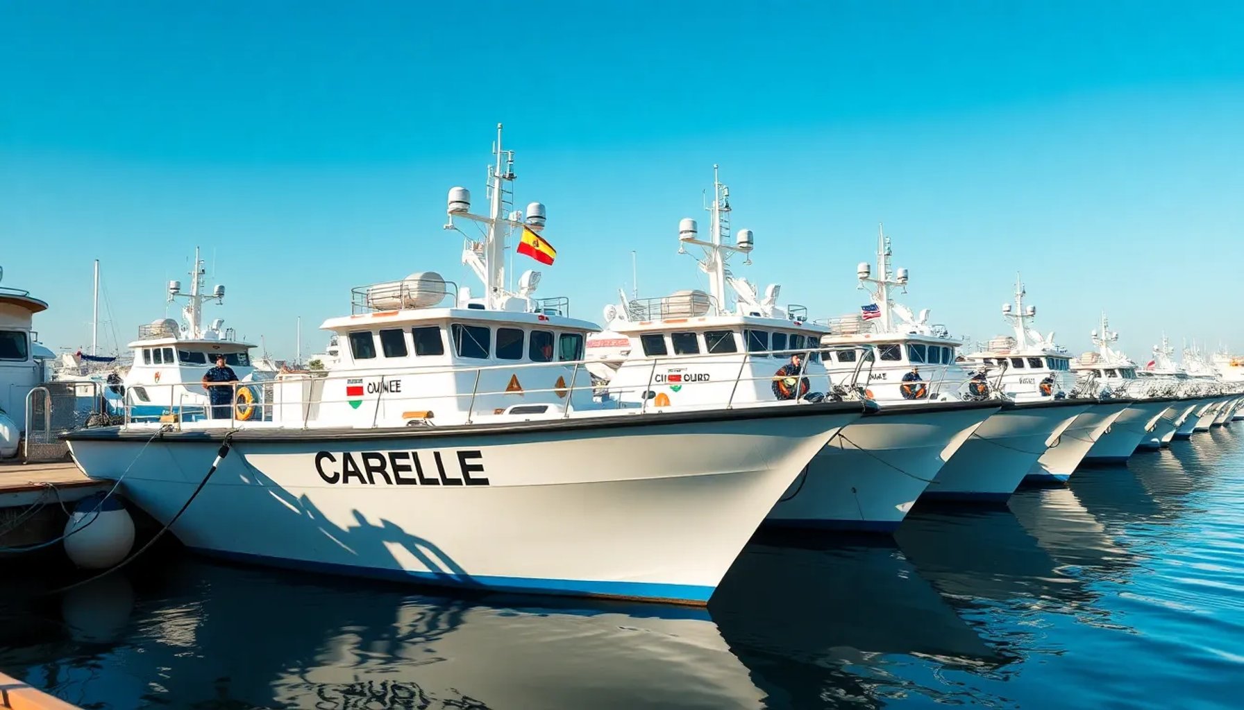 Buques de la Guardia Civil listos en puerto tras recibir fondos de emergencia