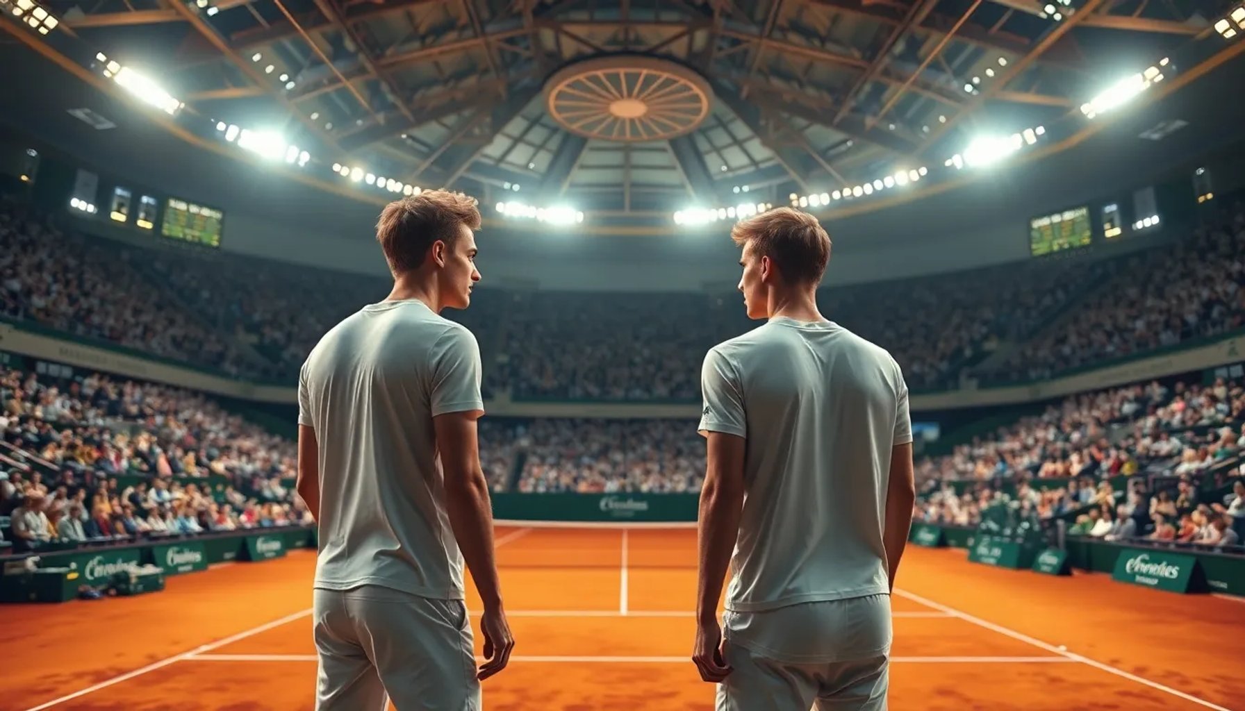 Alexander Zverev y Fabio Cobolli listos para la final del torneo de Roland Garros 2026 en la pista de tierra roja