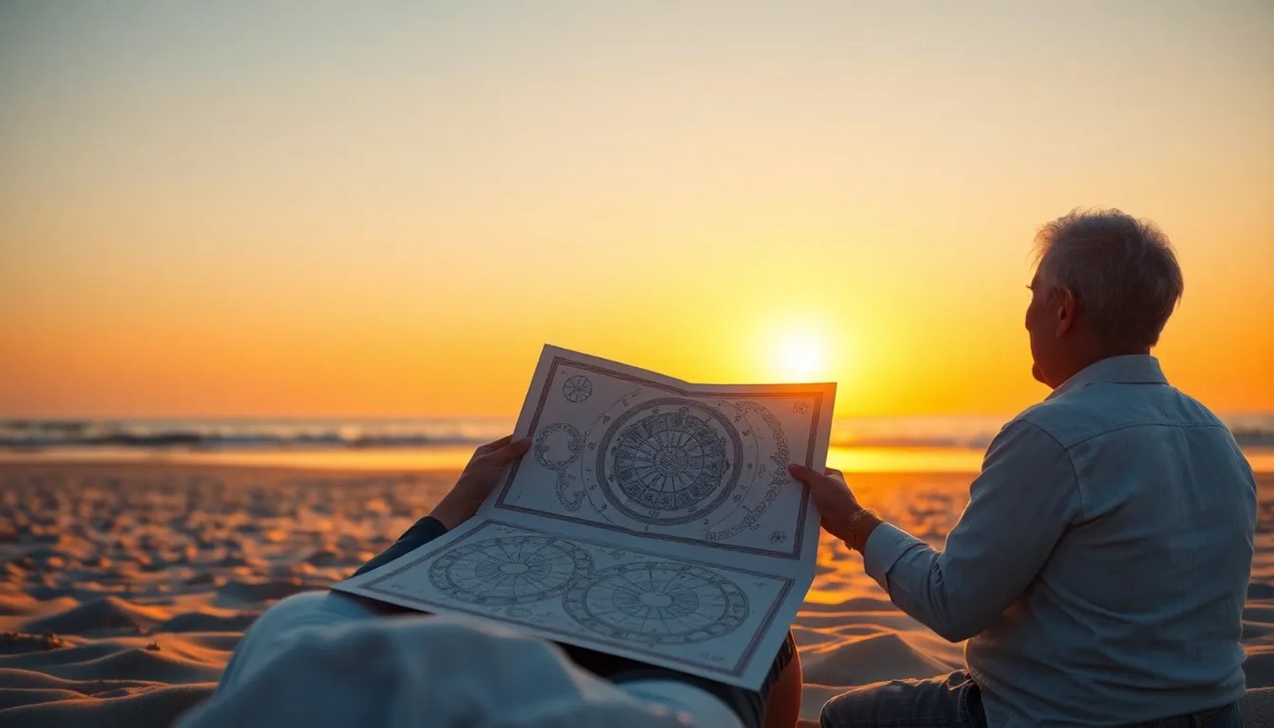 Mujer mirando su carta astral bajo la luz del amanecer, simbolizando el horóscopo del 21 de junio de 2026